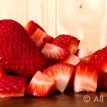 Chopped strawberries