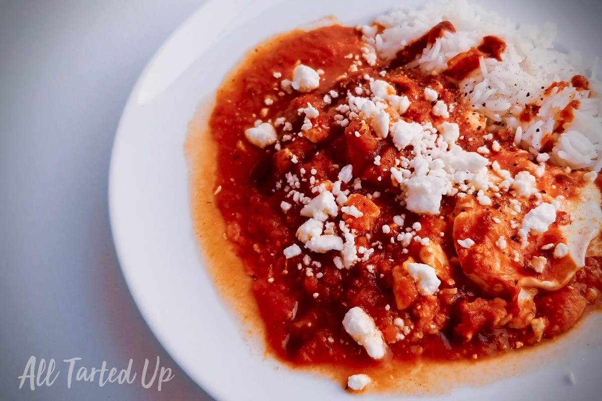 Spicy Shakshuka with Feta Cheese - All Tarted Up